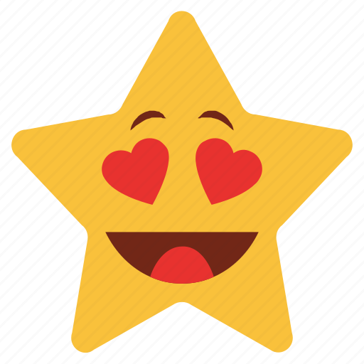 Cartoon, character, emoji, emotion, heart, love, star icon - Download on Iconfinder