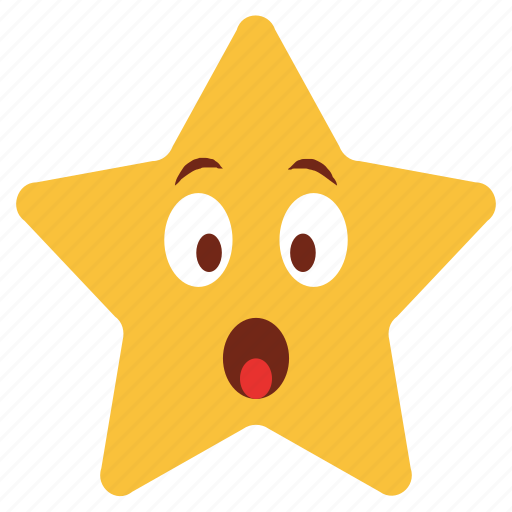 Cartoon, character, emoji, emotion, shock, star, surprise icon - Download on Iconfinder