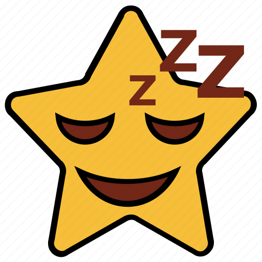 Cartoon, character, emoji, emotion, rest, sleep, star icon - Download on Iconfinder
