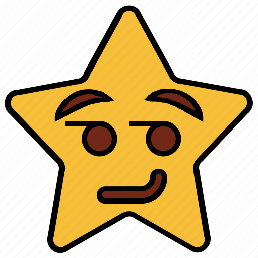 Cartoon, character, emoji, emotion, smiley, star, wink icon - Download on Iconfinder