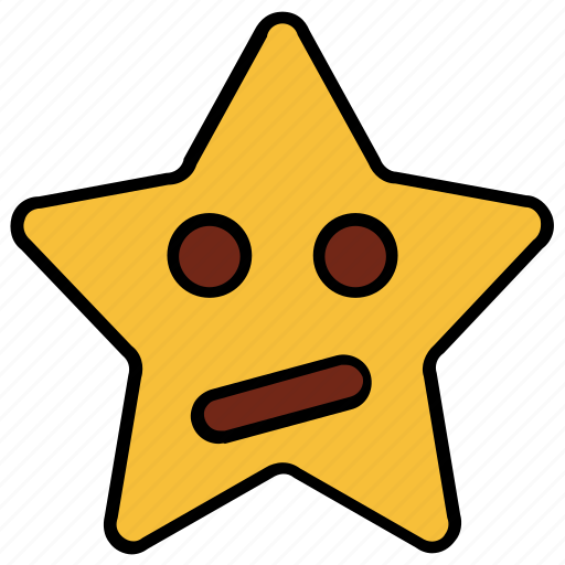 Cartoon, character, emoji, emotion, star, thinking, upset icon - Download on Iconfinder