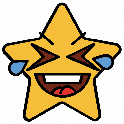Cartoon, emoji, emotion, happy, loud, smile, star icon - Download on Iconfinder