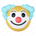 emoji, clown, emoticon, funny, circus, spooky, scary, emotion, carnival 