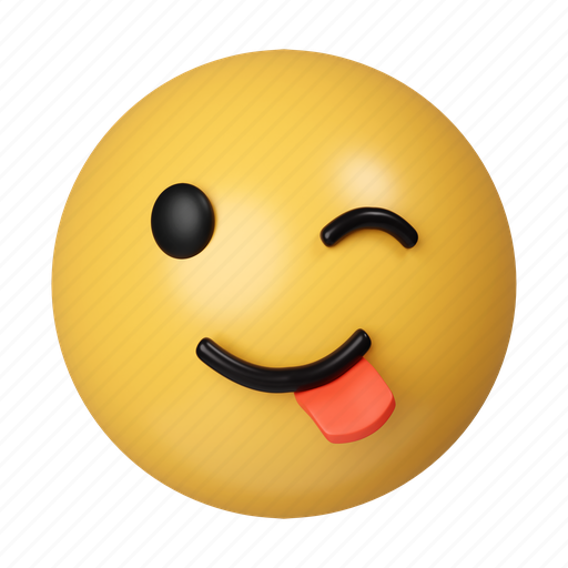 Emoji, smile, sticking, out, emoticon, emotion, hungry 3D illustration - Download on Iconfinder