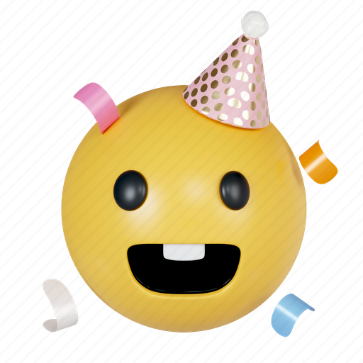 Emoji, party, emoticon, celebrate, birthday, emotion, funny 3D illustration - Download on Iconfinder