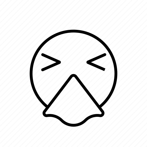Emoji, emotag, emoticon, paper sneeze, sick, smiley, sneezing emoji icon - Download on Iconfinder
