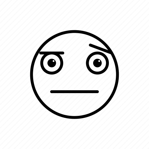 Emoji, emotag, emoticon, questioning, raised eyebrows, smiley, wondering icon - Download on Iconfinder