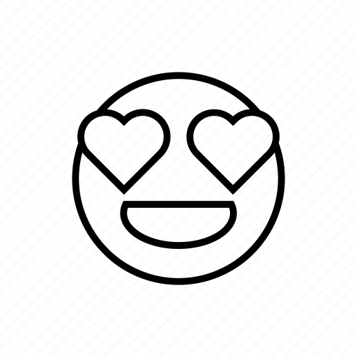 Emotag, heart eyes emoji, hearts, love, smiley icon - Download on Iconfinder