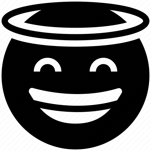 Emoji, face, emoticon, halo, smiling icon - Download on Iconfinder