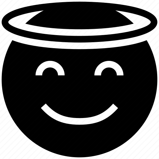 Emoji, face, emoticon, halo, smiling icon - Download on Iconfinder