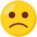 emoji, face, emoticon, frowning, sad