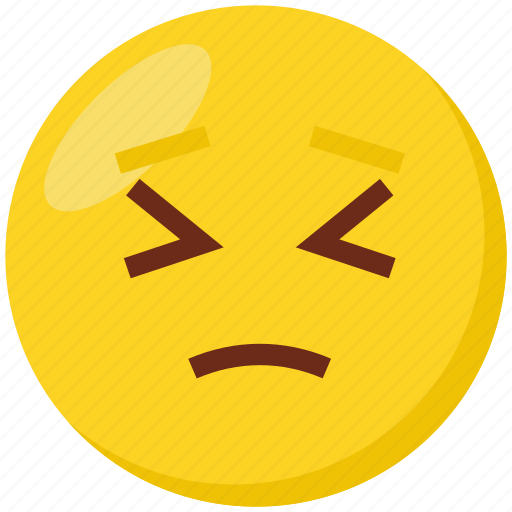 Emoji, face, emoticon, persevering, sad icon - Download on Iconfinder