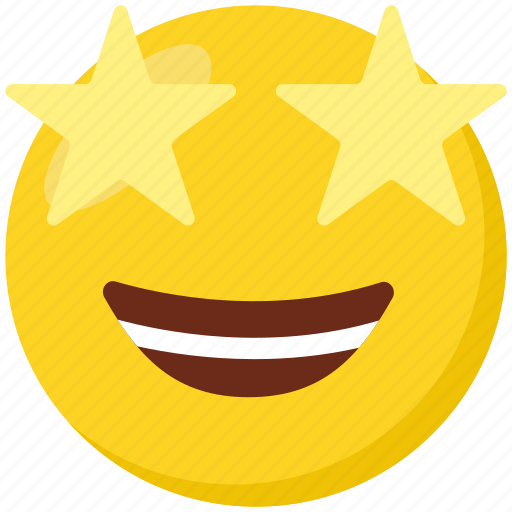 Emoji, face, emoticon, star-struck, smiley icon - Download on Iconfinder