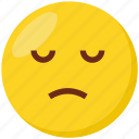 emoji, face, emoticon, sad, upset