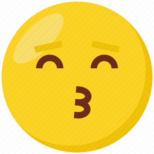 Emoji, face, emoticon, closed eyes, kissing icon - Download on Iconfinder
