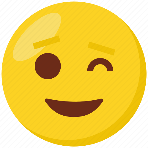 Emoji, face, emoticon, winking, smiling icon - Download on Iconfinder