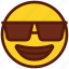 emoji, face, emoticon, sunglasses, smiling 