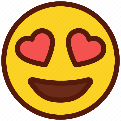 Emoji, face, emoticon, heart-eyes, smiling icon - Download on Iconfinder