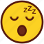 emoji, face, emoticon, sleeping, smiley 