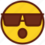 emoji, face, emoticon, sunglasses, wow 