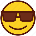 emoji, face, emoticon, sunglasses, smiling