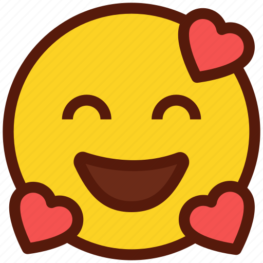 Emoji, face, emoticon, smiling, hearts icon - Download on Iconfinder