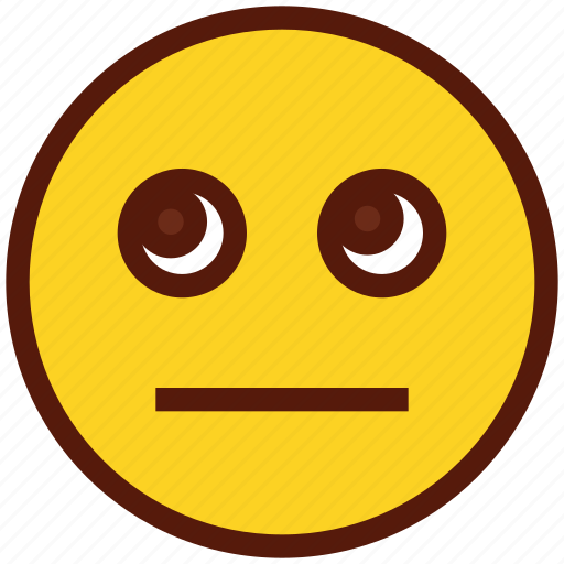 Emoji, face, emoticon, rolling eyes, neutral icon - Download on Iconfinder