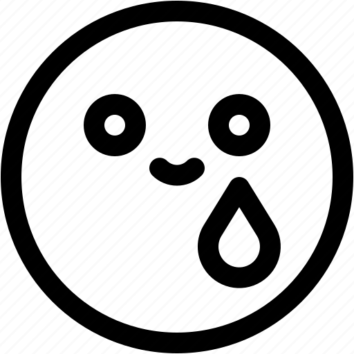 Smiling, tear, bittersweet, grateful icon - Download on Iconfinder