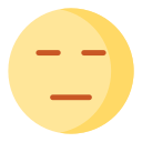 neutral, expressionless, emoji, emoticon, emotion, expression, feeling