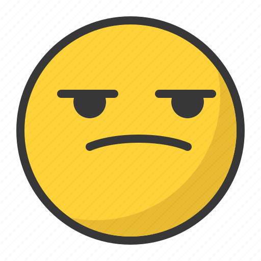 Angry, bored, disappointed, emoji, emoticon icon - Download on Iconfinder