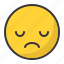 angry, disappointed, emoji, emoticon, sad 