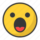 emoji, emoticon, scared, surprised