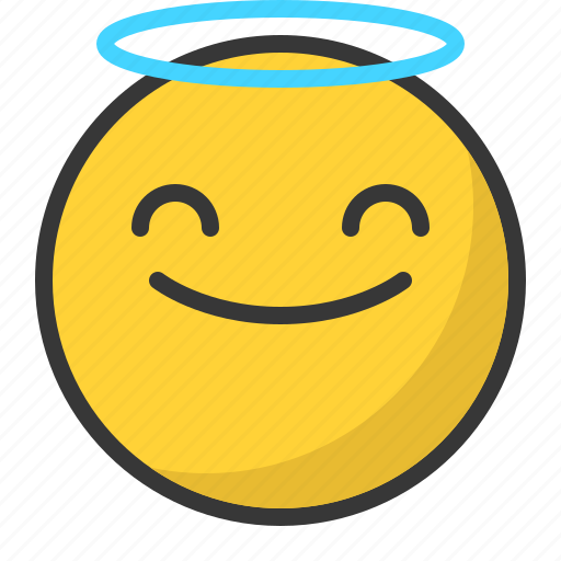 Angel, emoji, emoticon, happy, smile icon - Download on Iconfinder