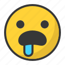 emoji, emoticon, hungry, sad