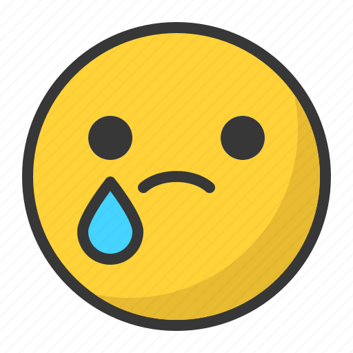 Cry, depressed, drop, emoji, emoticon, sad, tear icon - Download on Iconfinder