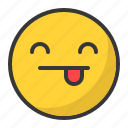 emoji, emoticon, happy, smile, tongue