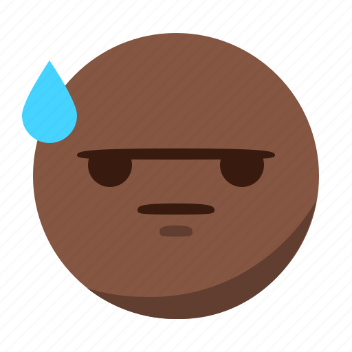 Angry, bored, drop, emoji, emoticon, face, tired icon - Download on Iconfinder