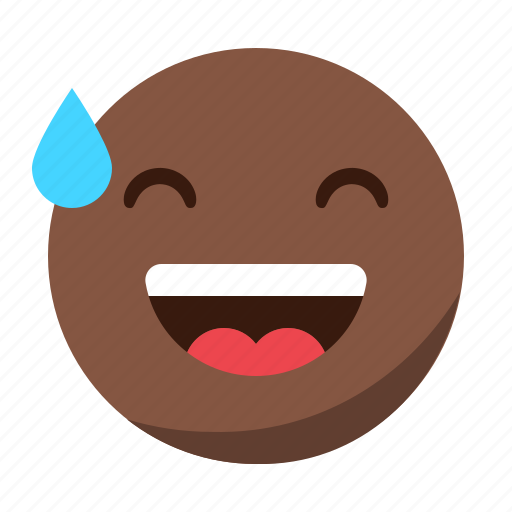 Drop, emoji, emoticon, face, happy, laugh, smile icon - Download on Iconfinder