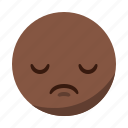 depressed, disappointed, emoji, emoticon, face, sad 