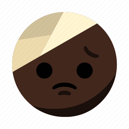 Bondage, emoji, emoticon, face, headache, hurt icon - Download on Iconfinder