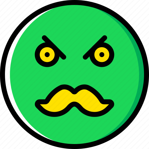 Emoji, emoticons, face, moustache icon - Download on Iconfinder