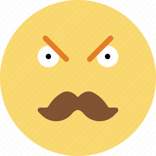 Emoji, emoticons, face, moustache icon - Download on Iconfinder