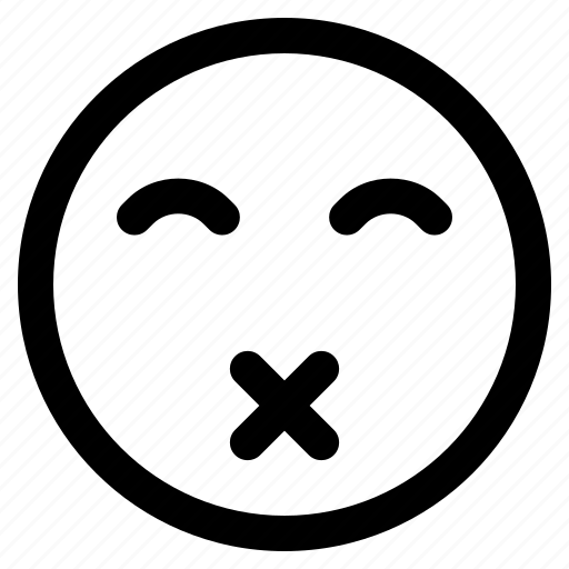 Emojis, silent, emoticon, emot, expression, emoji icon - Download on Iconfinder