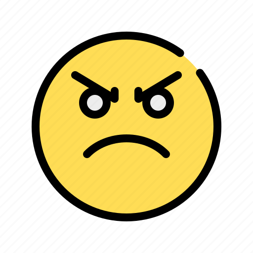 Angry, hateful, emotion, frowning, emoji, emoticon, irritated icon - Download on Iconfinder