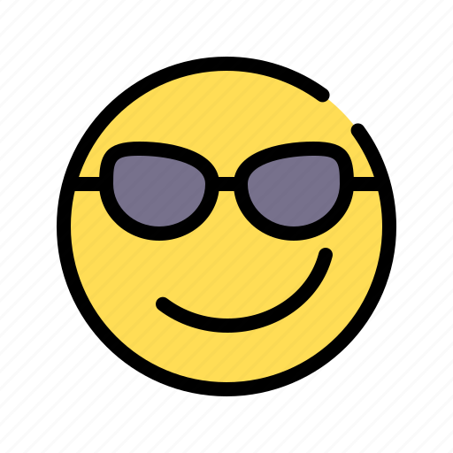 smiley face with hipster glasses