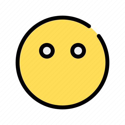 Shut up, without expression, failed to understand, flat face, emoji, emoticon, not talking icon - Download on Iconfinder