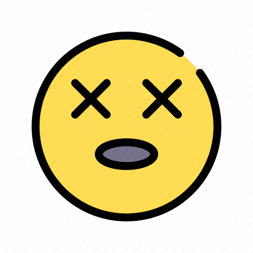Sick, die, perish, ko, tired, emoji, emoticon icon - Download on Iconfinder