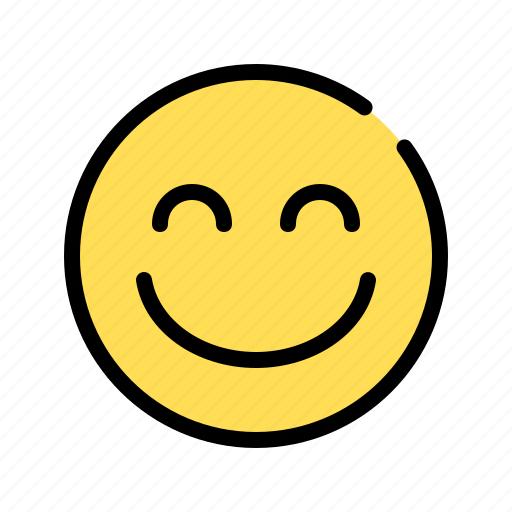 Smile, happy, big smile, eyes closed, emoji, emoticon, joy icon - Download on Iconfinder