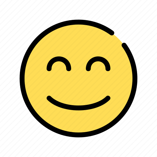 Smile, happy, little smile, eyes closed, emoji, emoticon, smiley icon - Download on Iconfinder