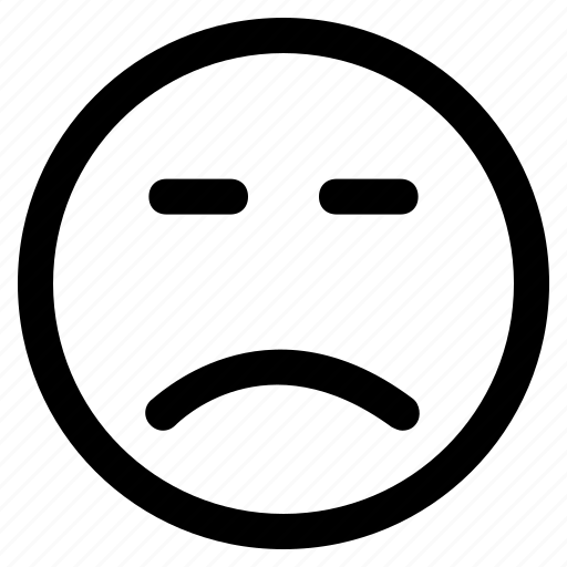Face, emoji, emoticon, emotion, sad icon - Download on Iconfinder
